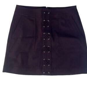 Express Women's Size 2 brown Lace Up Front Mini Skirt #3162